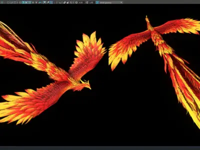 phoenix Undead bird phoenix 3D model