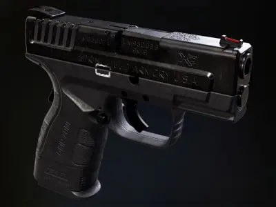 Springfield XD-MOD2 - Black Low-poly 3D model