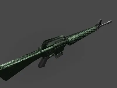 M16 Low-poly Textured Low-poly 3D model