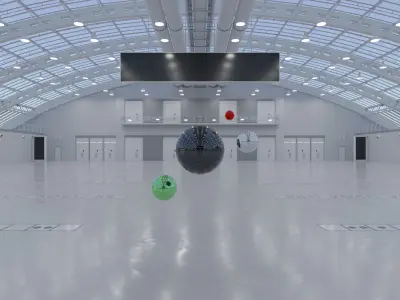 HDRI - Exhibition Hall Interior 3 - 16384x8192 Texture