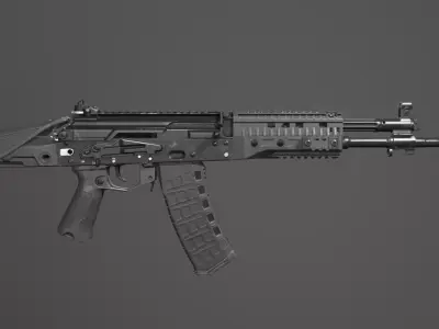 AK-12m1 Assault rifle Low-poly 3D model