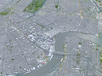 New Orleans Kenner Metairie in Louisiana USA 3D model
