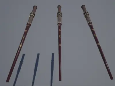 Jewelled Wand Low-poly 3D model