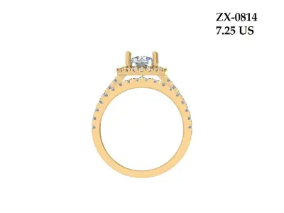 Solitaire Engagement Ring 3D print model 115