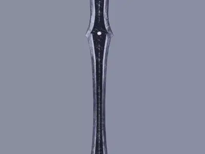 Fantasy Dragon Sword Low-poly 3D model