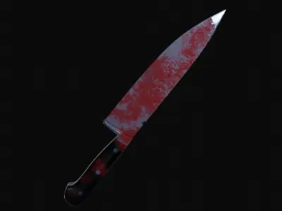 Michael Myers Knife Low-poly 3D model