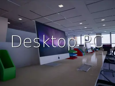 Desktop PC SHC Quick Office LM Low-poly 3D model