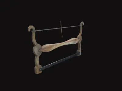 Medieval Hand Saw V01 Low-poly 3D model