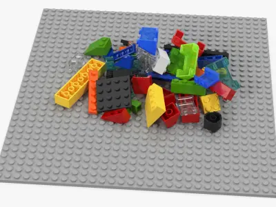 Random Lego Bricks 3D model