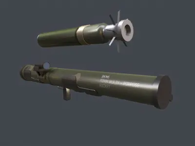 DZG-141 China thermobaric launcher 3D model