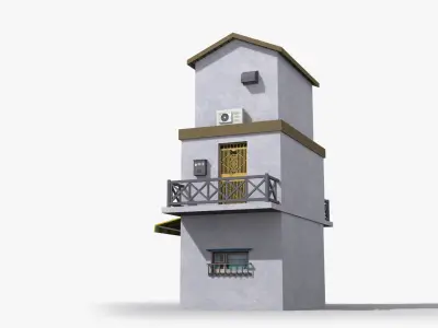 Japanese House x10 Low-poly 3D model purchase