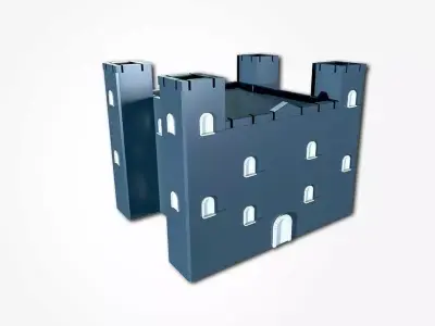 Castle - Cartoon Castle - Cartoonish Castle Free 3D model