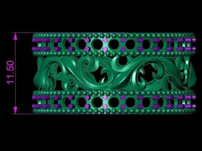 engraving carving ring jewelry for women  3D print model