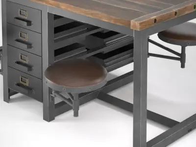 Big desktop Rupert in the industrial style 3D model