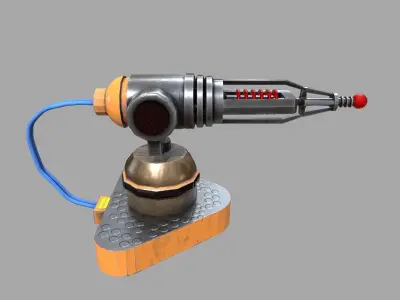 Laser Turret  Low-poly 3D model