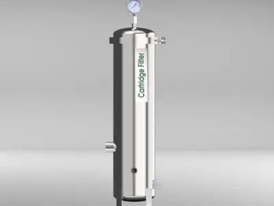Cartridge Filter-3X20inch-SS304 3D model