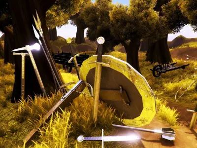 Low Poly Medieval Weapons Low-poly 3D model