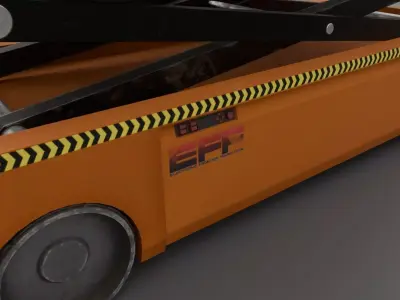 scissor lift  Low-poly 3D model