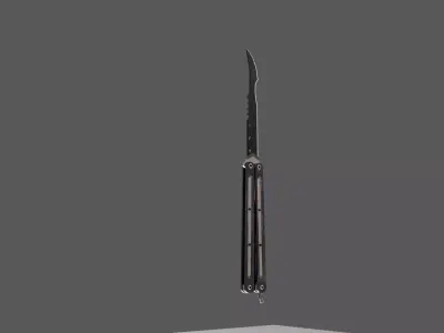 Butterfly Knife Low-poly 3D model