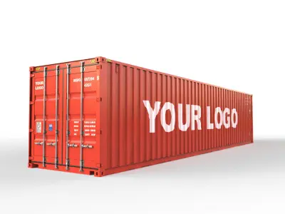 Generic container 40ft standard- PSD edit 3D model