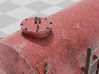 Oil Tank Low-poly 3D model