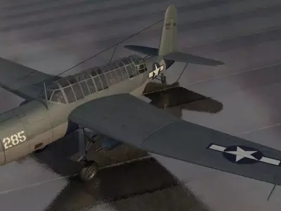 Vought TBU-1 Seawolf or Consolidated TBY-1 Seawolf 3D model