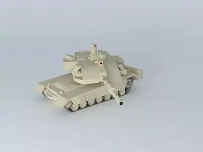 KAZ tank TAU 2 Free 3D model