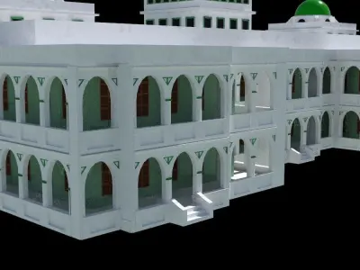 Suez Canal Authority Building Low-poly 3D model