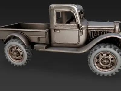 Classic Mechanical Pickup Truck  3D print model