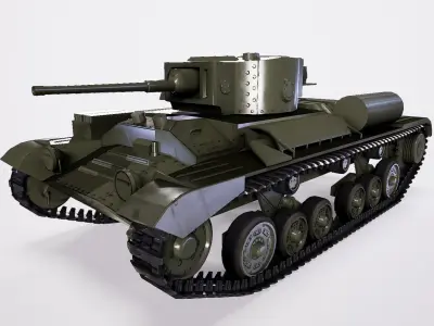 Infantry Tank MkIII Valentine- V Low-poly 3D model
