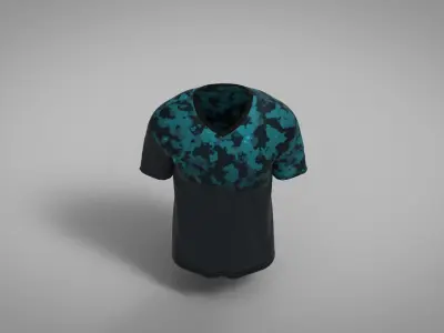 Military Outfit - T-shirt Low-poly 3D model get