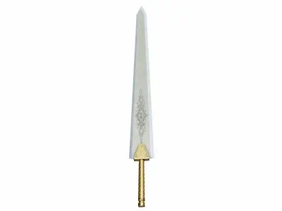 Big sword 4 Low-poly 3D model