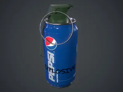 A homemade pepsi grenade 3D model
