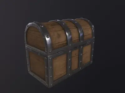 Treasure Chest 3D Model Low-poly 3D model