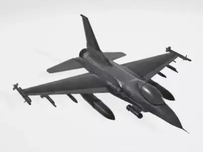 F-22 Raptor Fighter Jet - High-Detail 3D Model  3D model
