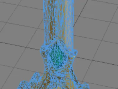 Golden sword Low-poly 3D model purchase