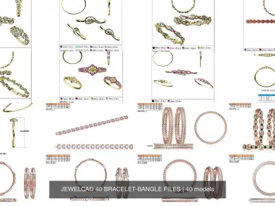 JEWELCAD 195 BRACELET-BANGLE FILES 3D Model Pack