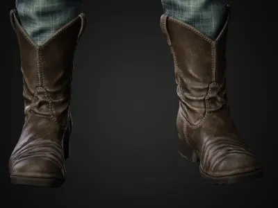 Jeans and Boots Outfit 3D model