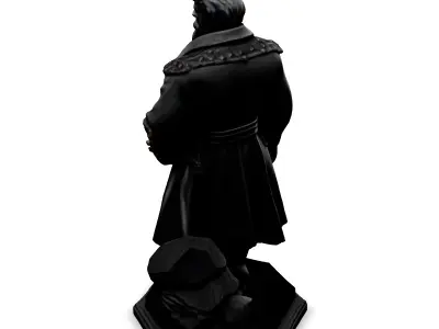 3D Model  Fantasy Military Commander Low-poly 3D model