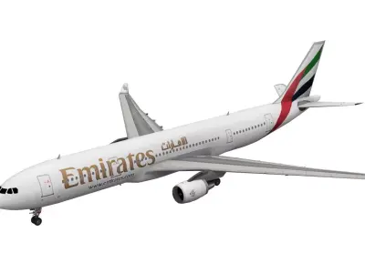 Lowpoly Airbus A330 Game Model Low-poly 3D model