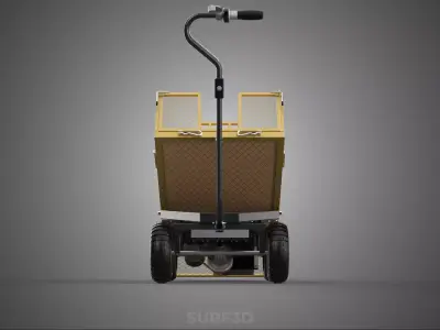 ELECTRIC MOTOR TIPPER TILTING TILT UNLOAD BED TROLLEY CART WAGON 3D model