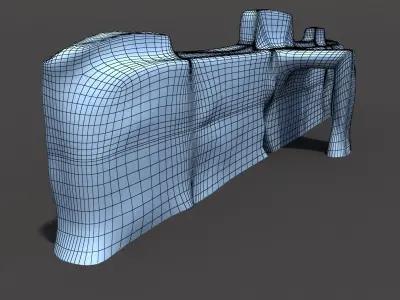 English Castle Ruin 2 Low-poly 3D model
