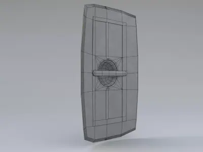 Roman Scutum Shield Low-poly 3D model
