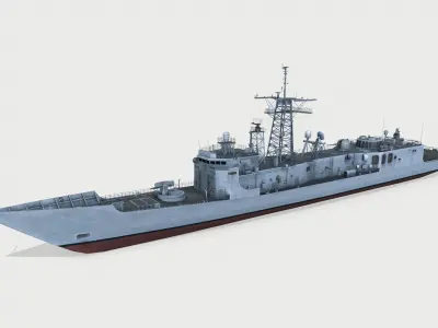 USS Simpson FFG-56 Low-poly 3D model
