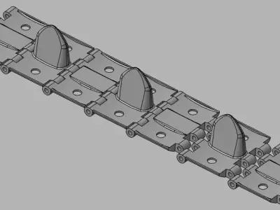 Worktable Late type tracks for Bt-5 or Bt-7 3D print model