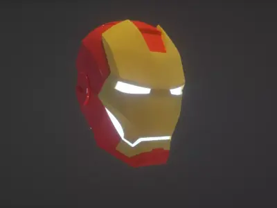 Iron Man Helmet Low-poly 3D model buy