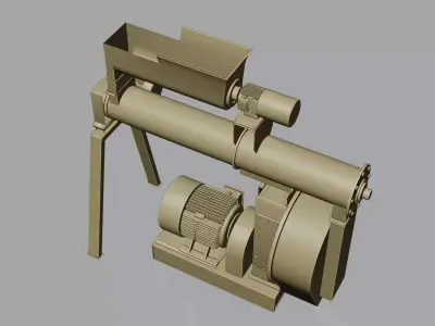 Pellet Sanitization Machine Low-poly 3D model