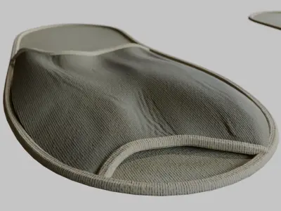 Vintage Slippers Low-poly 3D model