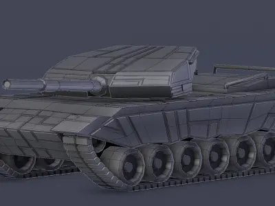 Type 96 Tank 3D Model Free low-poly 3D model