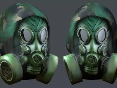 Helmet 3d model military combat Military Low-poly Low-poly 3D model 33